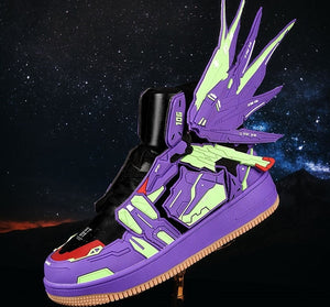 Gundam Casual Side Wings Lace Up Cool Colors Luxury Sneakers