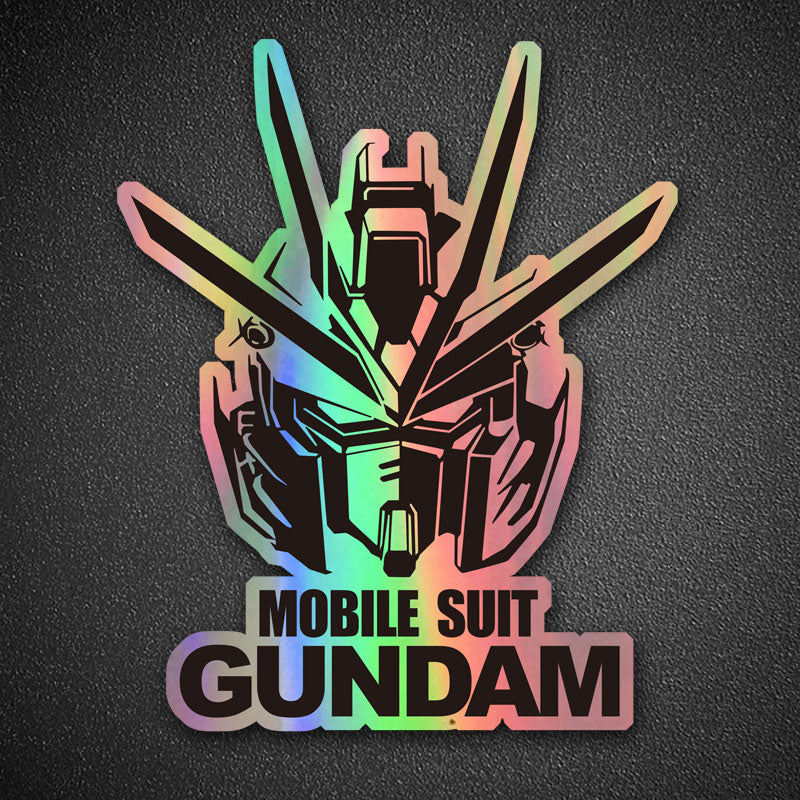 Gundam car two-dimensional laser stickers