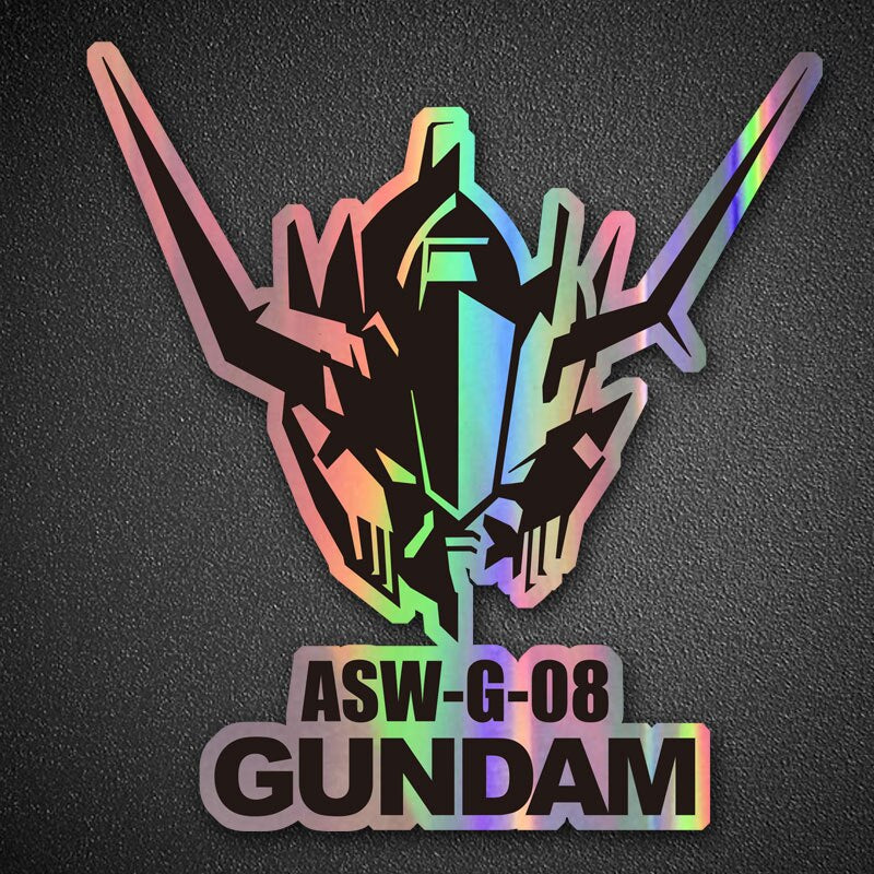 Gundam car two-dimensional laser stickers