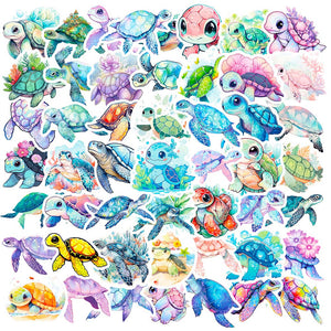 Blue Sea World Turtle Stickers