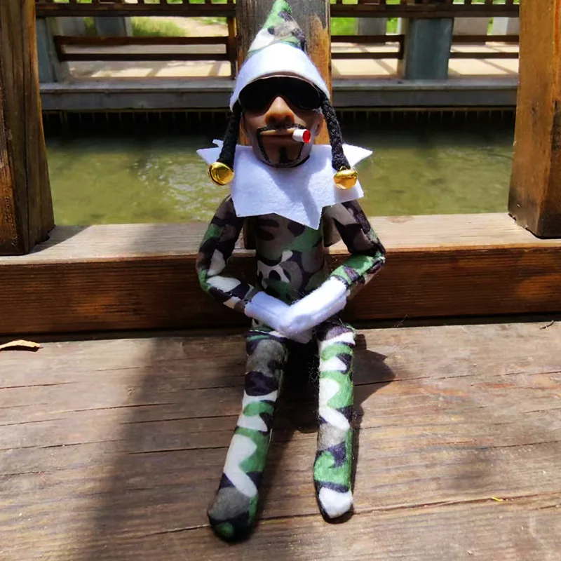 Snoop On A Stoop Camo Christmas Elf Doll