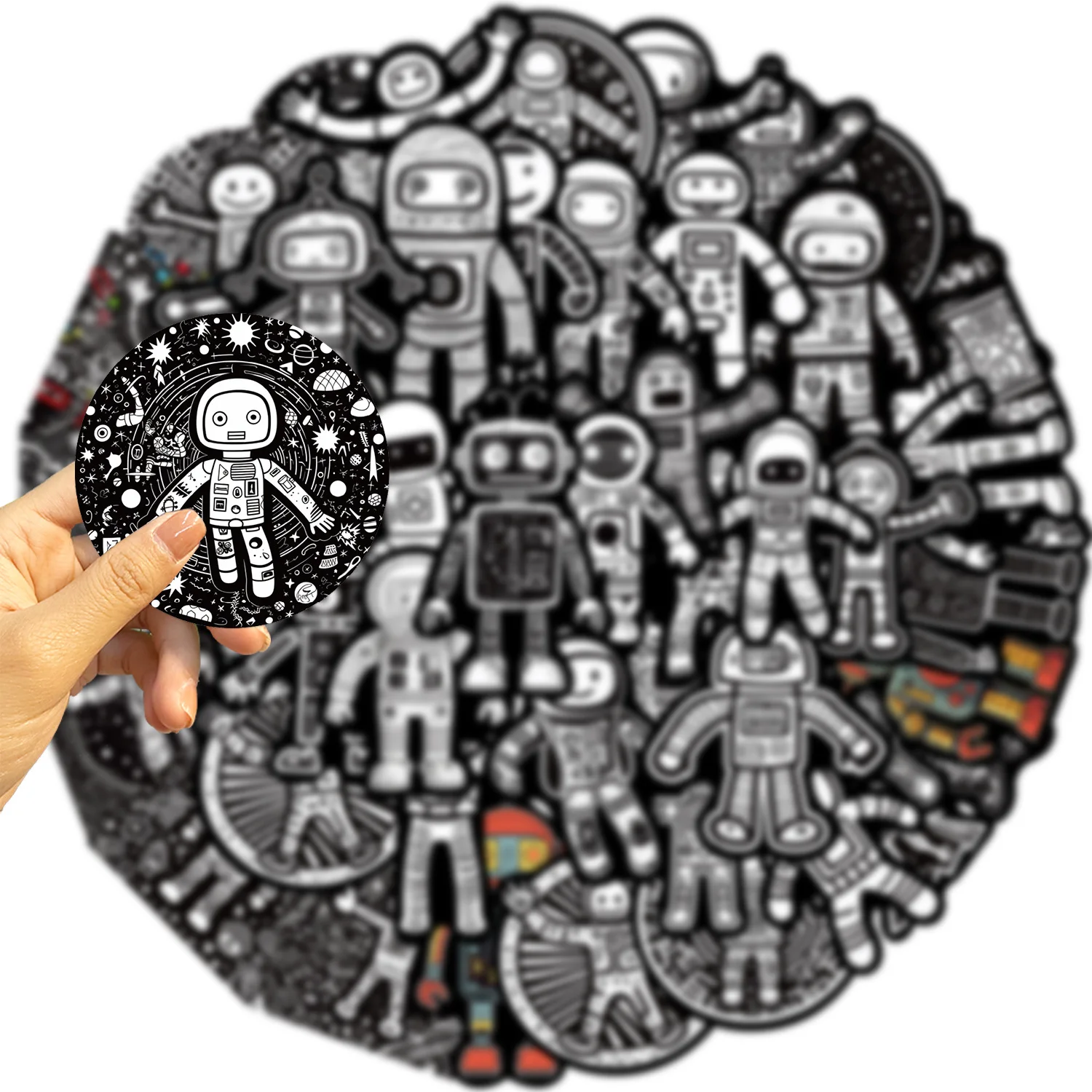 Space Astronaut Robot Stickers