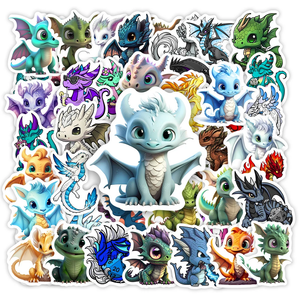 Dragon Cute Western Stickers