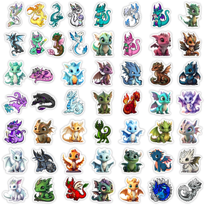 Dragon Cute Western Stickers