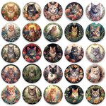 Kawaii Cat Vintage Flower Stickers