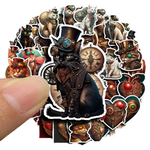 Steampunk Metal Cat Stickers