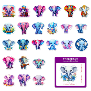 Elephant Kawaii Stickers