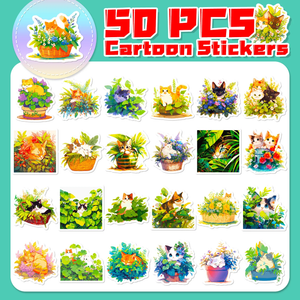 Cat Plant Stickers