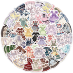 Goth Girl Lolita Dress Stickers