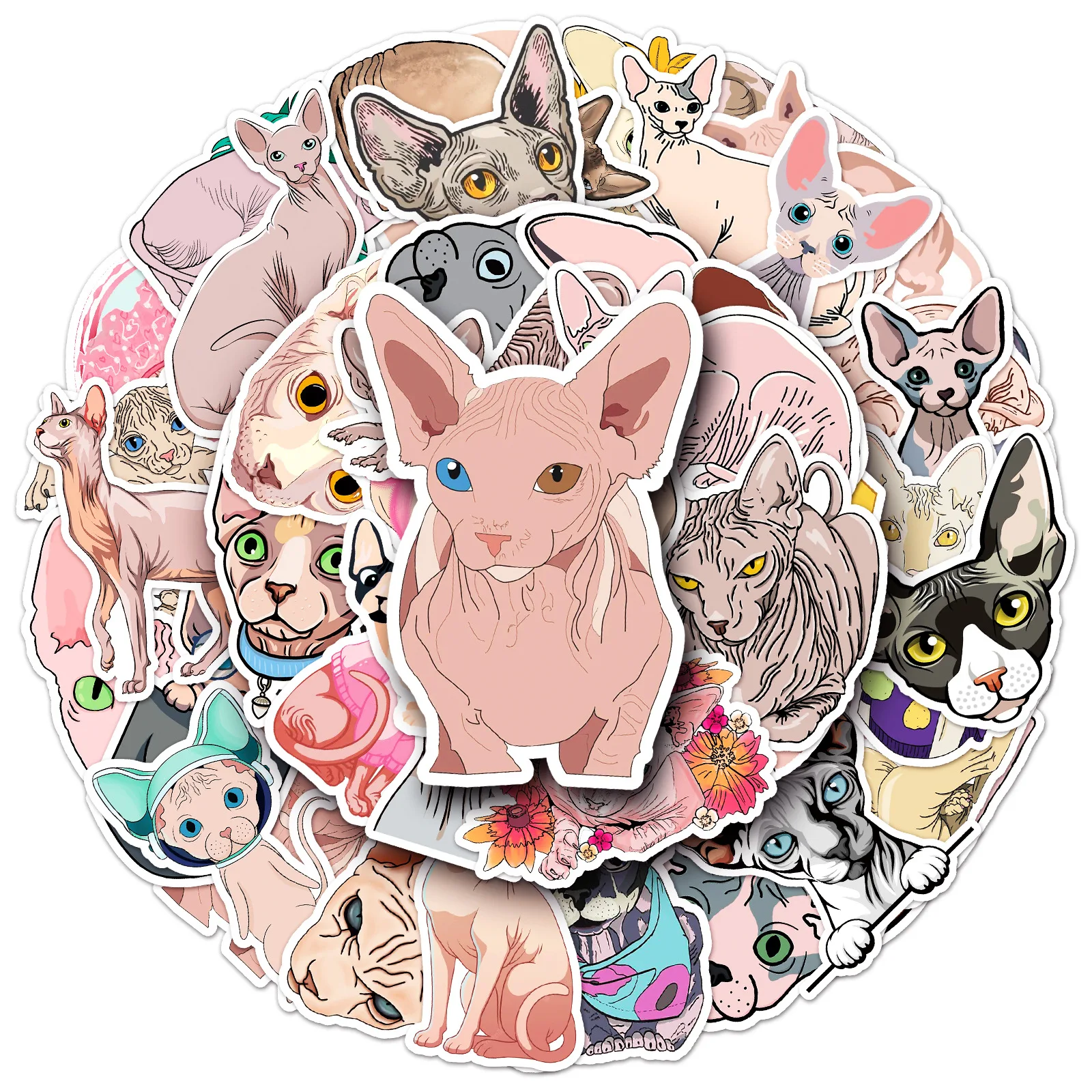 Sphynx Hairless Cat Stickers