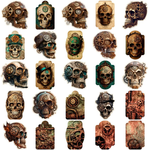 Steampunk Metal Skull Stickers