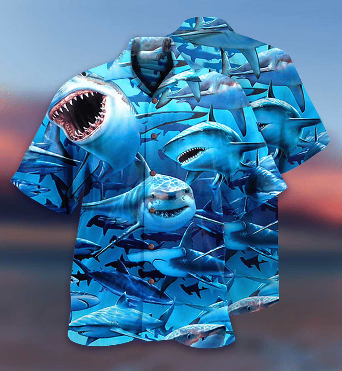 Sharks Awesome Love It Limited Edition - Hawaiian Shirt - HAWS03FNN040621 - Owls Matrix LTD