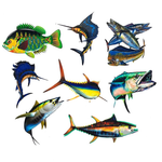 Ocean Sea Fishing Stickers