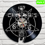 Hail Satan Lucifer Wall Clock