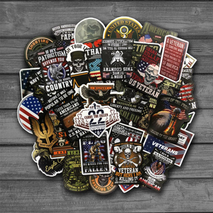 Veteran Retro Stickers