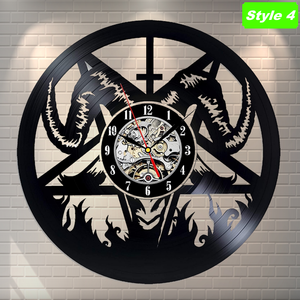 Hail Satan Lucifer Wall Clock