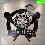 Lacrosse Sports Wall Clock