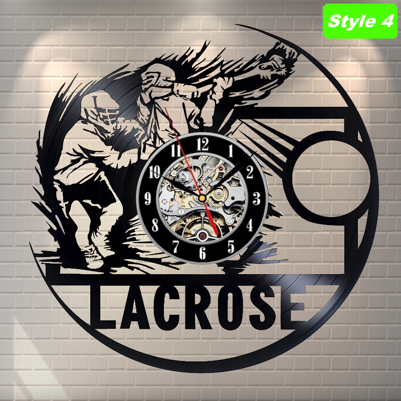 Lacrosse Sports Wall Clock