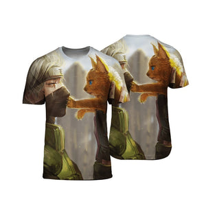 Naruto Kakashi Hatake X Kurama 3D T-Shirt