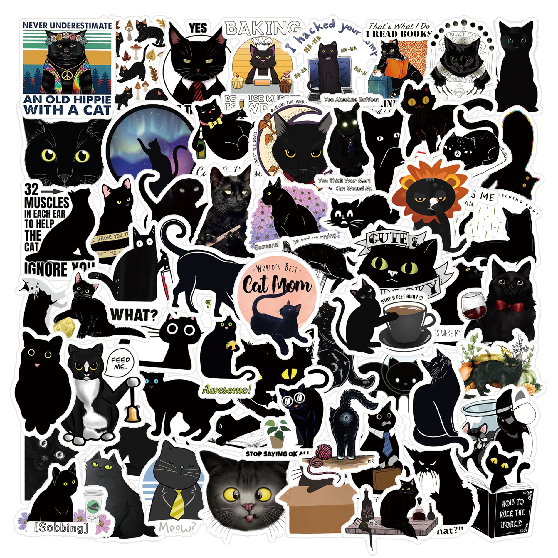 Black Cat Stickers