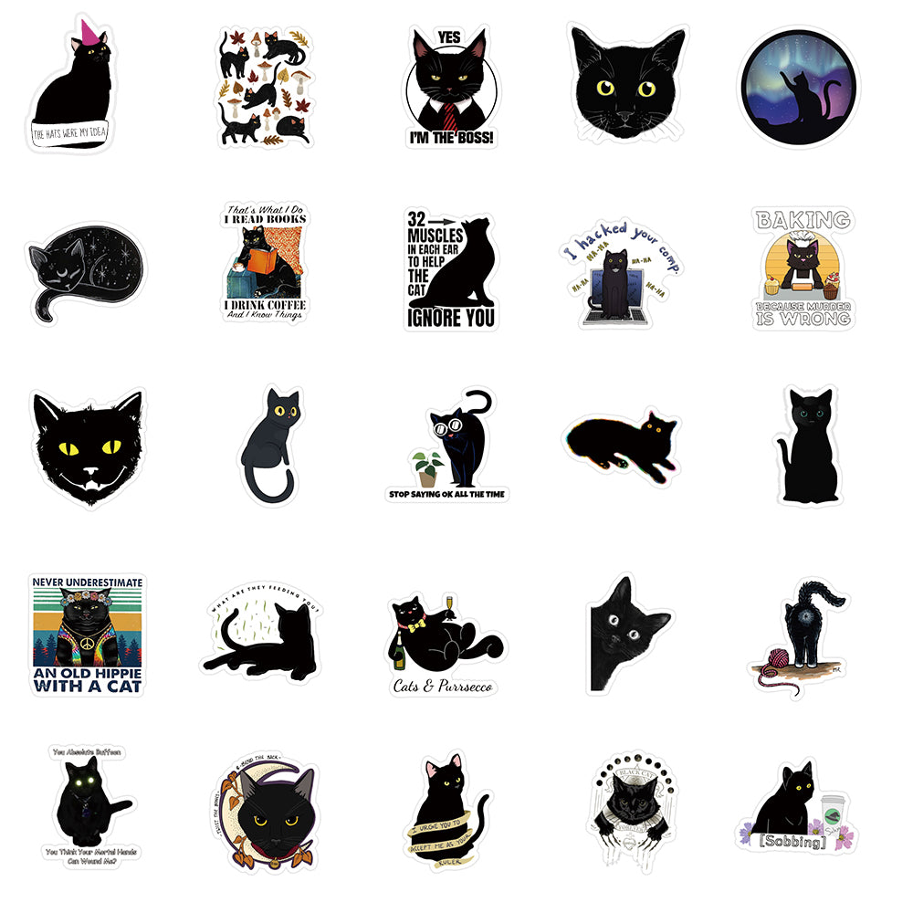 Black Cat Stickers