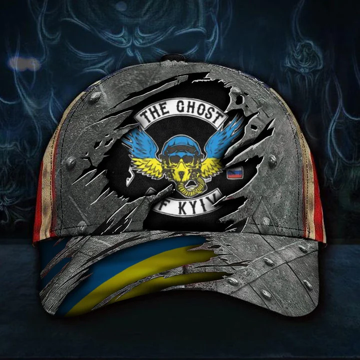 The Ghost Of Kyiv Hat USA Support Ukraine Hat