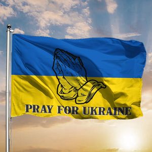 Pray For Ukraine Flag Support Stop War Stand With Ukraine Flag