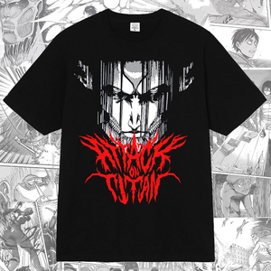 Eren Metal Attack on Titan Anime Manga T-shirt