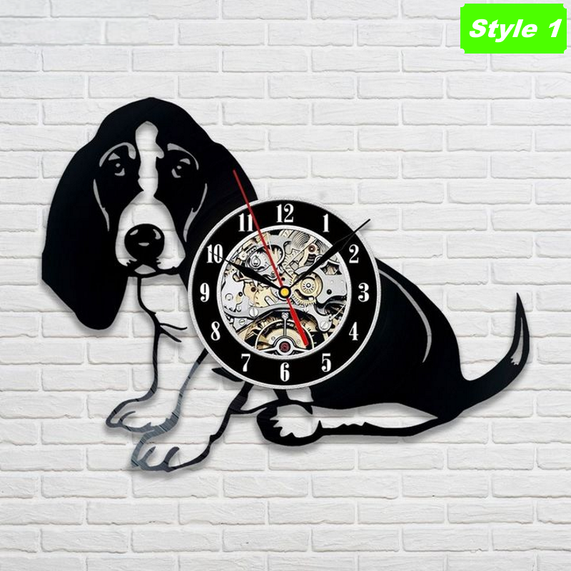 Basset Hound Wall Clock