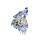 Blue Wolf Wooden Jigsaw Puzzle