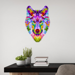 Colorful Wolf Wooden Jigsaw Puzzle