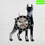 Doberman Wall Clock