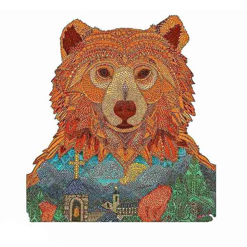 Earth Bear Wooden Jigsaw Puzzle