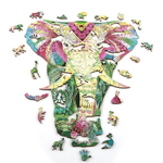 Elephant Holy Wooden Jigsaw Puzzle