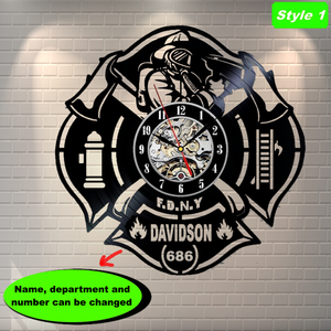 Firefighter Personalized Wall Clock