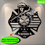 Firefighter Personalized Wall Clock