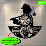 Firefighter Personalized Wall Clock