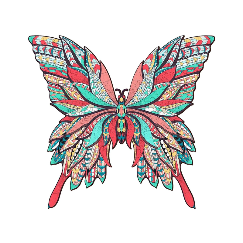 Flower Butterfly Wooden Jigsaw Puzzle