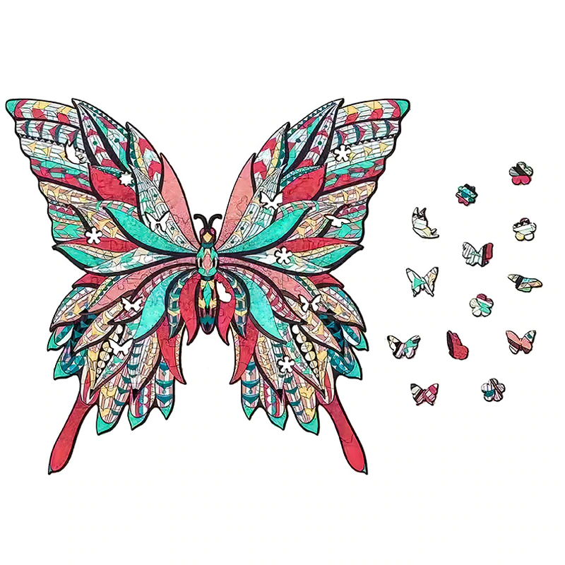 Flower Butterfly Wooden Jigsaw Puzzle