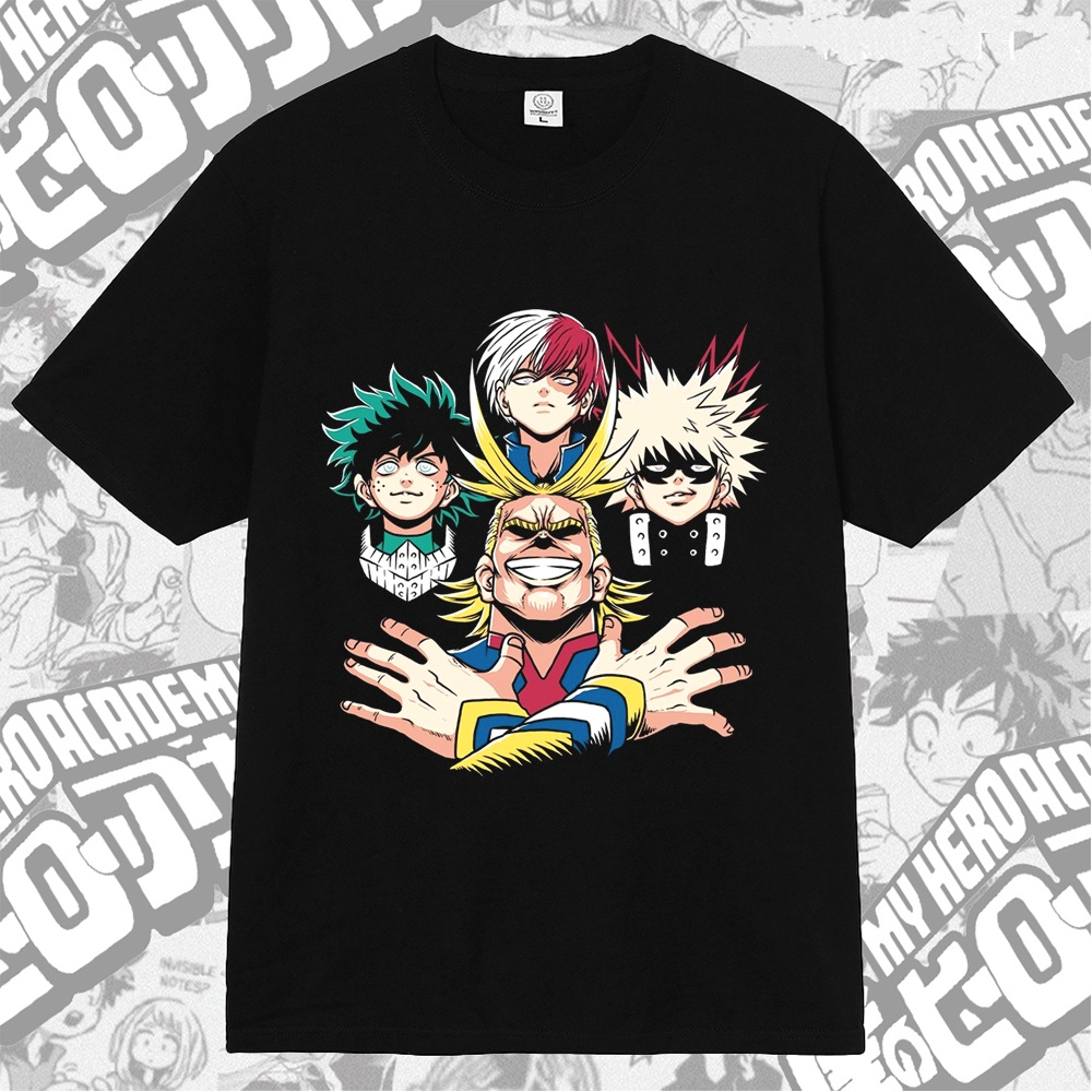 All Might Midoriya Bakugo Todoroki My Hero Academia Anime Manga T-shirt