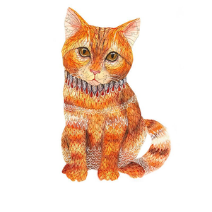 Orange Cat Wooden Jigsaw Puzzle