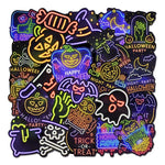 Jack Skellington Neon Halloween Stickers