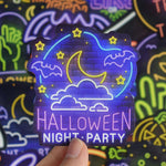 Jack Skellington Neon Halloween Stickers