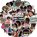 Melanin Poppin Black Girl Stickers