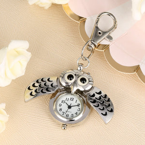 Owl Keychain Pocket Watch