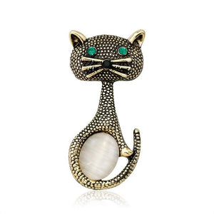 Cat Crystal Pin