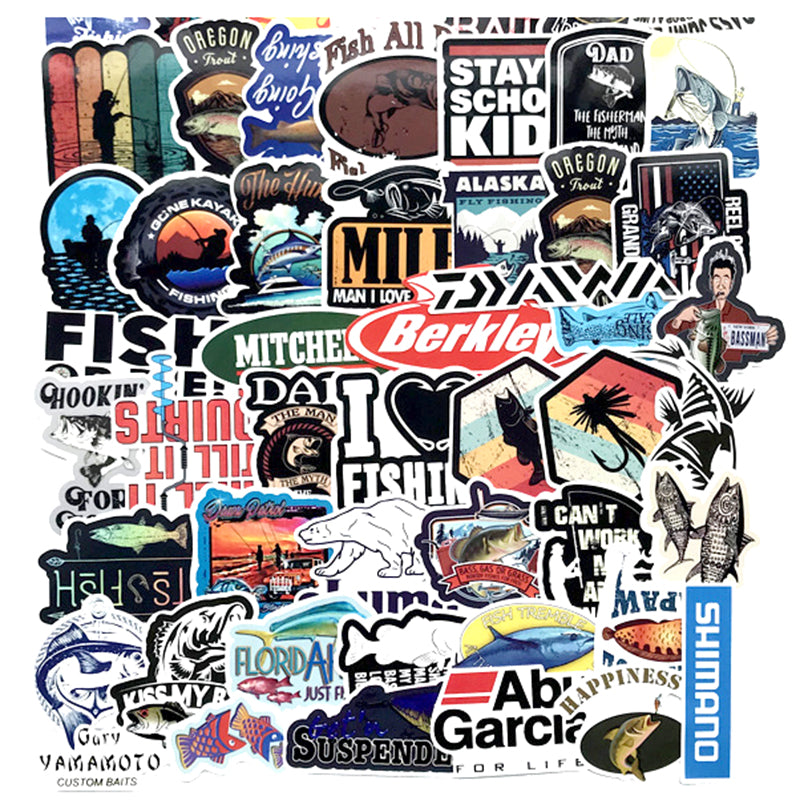 Fisherman Go Fishing Outdoor Stickers