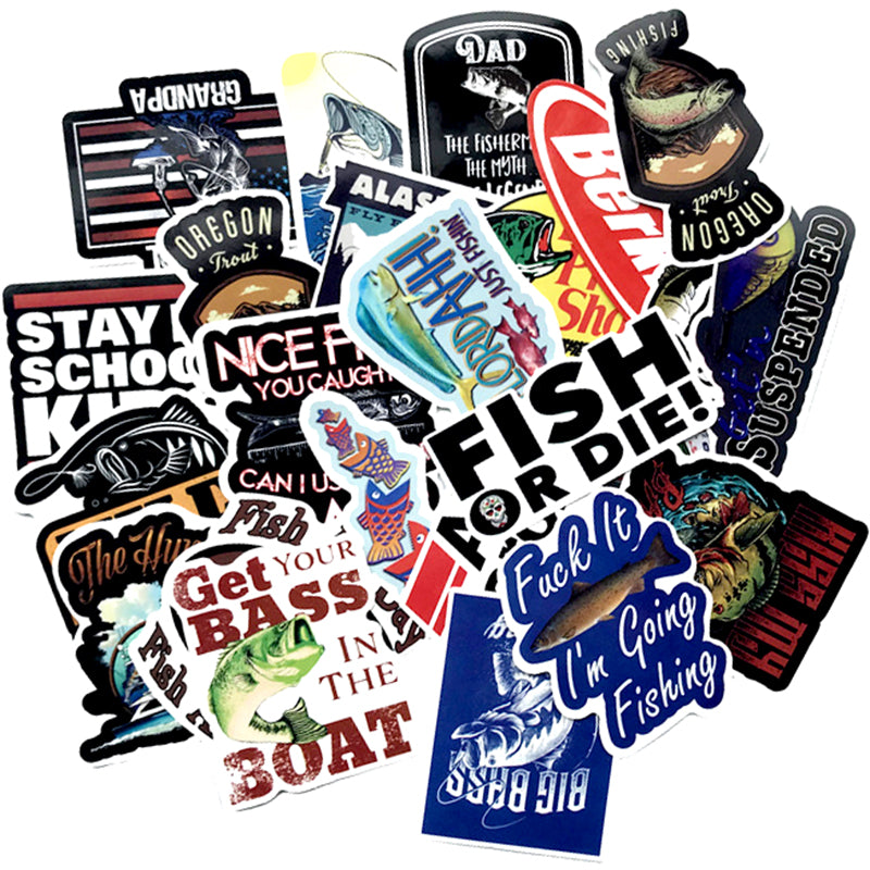 Fisherman Go Fishing Outdoor Stickers