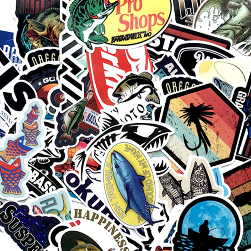 Fisherman Go Fishing Outdoor Stickers