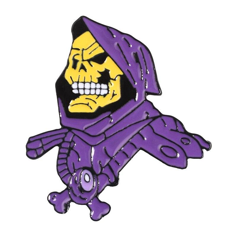 Skeletor Purple Enamel Pin